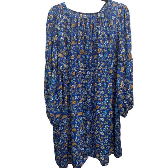 Chloe + Rene Vibrant Paisley Long Sleeves Flowy Gathered Dress - Tag missing - Picture 2 of 5